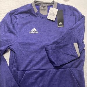 Adidas Baseball/Softball pullover with pocket. Purple in color. Xtra Small